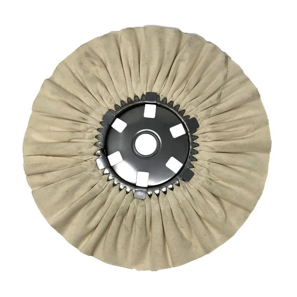 14" x 5" x 1-1/4" Airway Buffing Wheels for Industrial Polishing Machines (1-1/4" Arbor Hole)