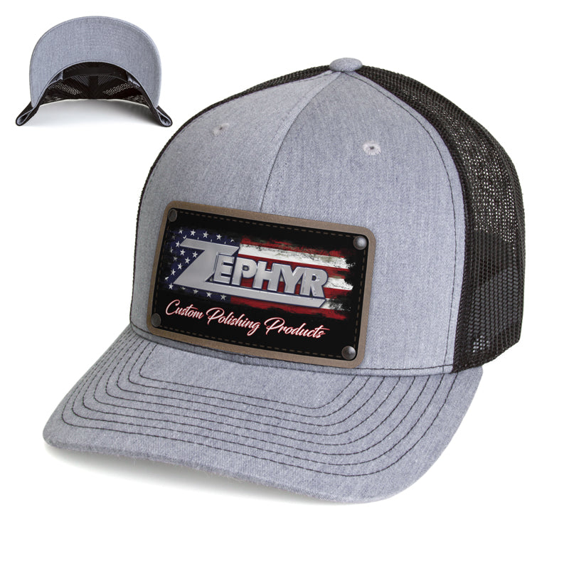 Zephyr Gray Mesh Trucker Hat