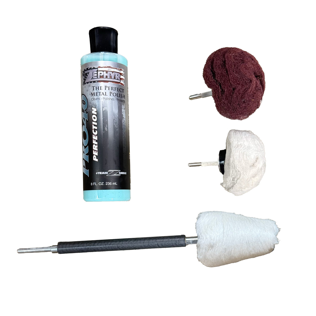 Z-Ball Master Polishing Value Kit with Attachments and Pro 40 Metal Polish