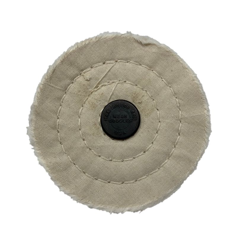 4&quot; Shank Mounted Cotton Buffing Wheel 50-Ply