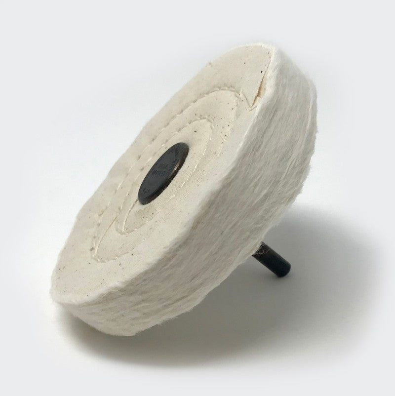 4&quot; Shank Mounted Cotton Buffing Wheel 50-Ply