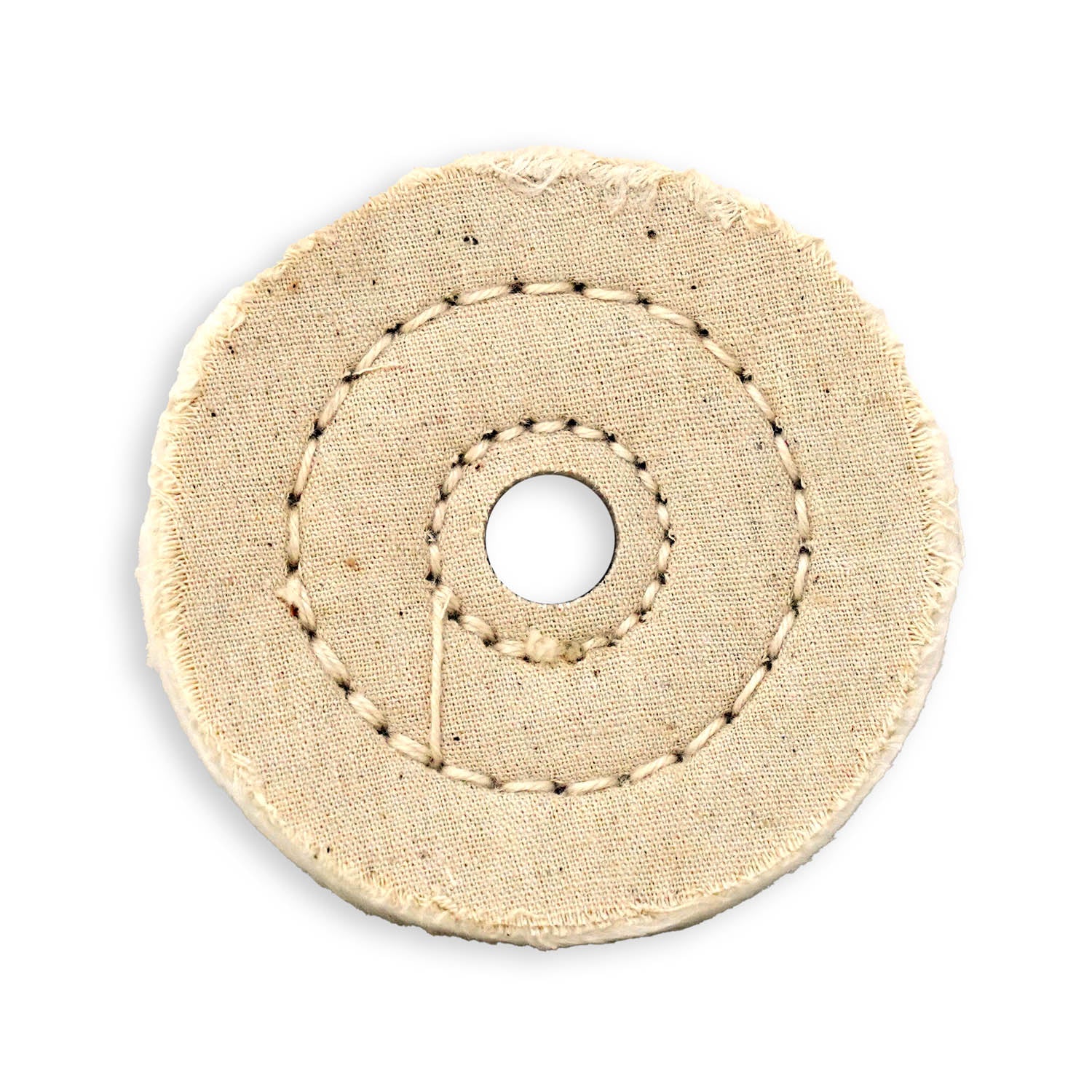 Extra Thick Spiral Sewn Buffing Wheel, Mounted, 3 inch (60 Ply)